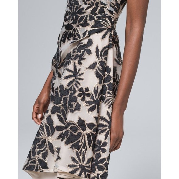 Carmen Marc Valvo Women's Dress 10 Sheath Midi Sleeveless Floral Cascade New - Picture 15 of 15